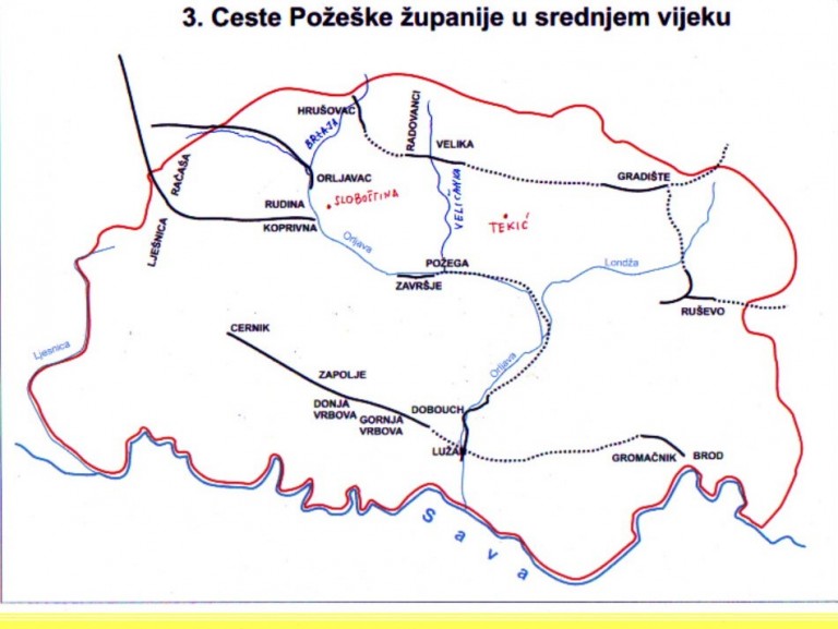 Cesta županije u srednjem vijeku