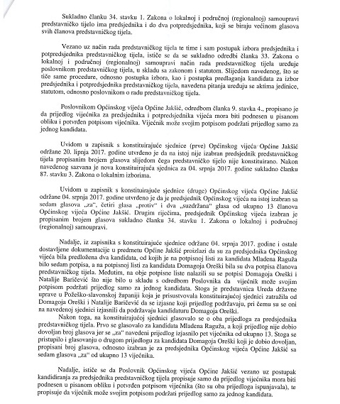 Požega.eu | Općinsko vijeće općine Jakšić konstituirano je na zakonit način: 