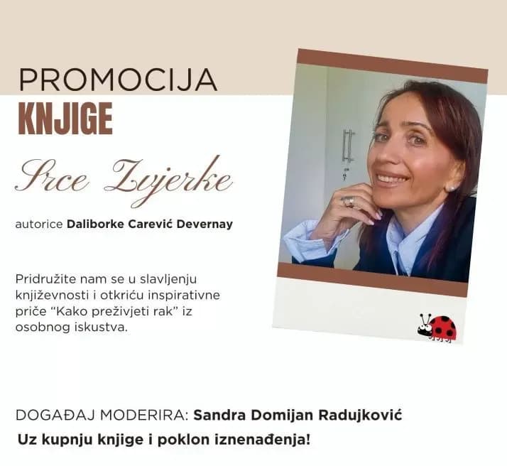 PLETERNIČKA KNJIŽNICA U četvrtak promocija knjige ʼʼSrce zvjerkeʼʼ autorice Daliborke Carević Devernay.
