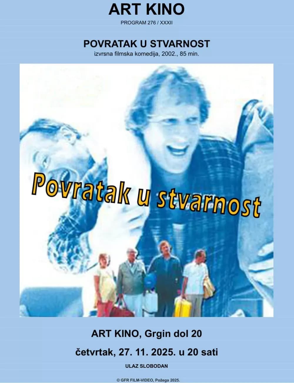 (NAJAVA) Projekcija komedije u požeškom Art kinu