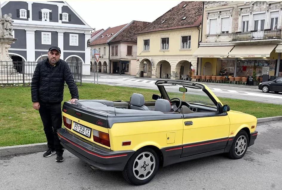 Požeška garaža čuva blago: Siniša Bosanac i rijetki Yugo Cabrio koji mami uzdahe