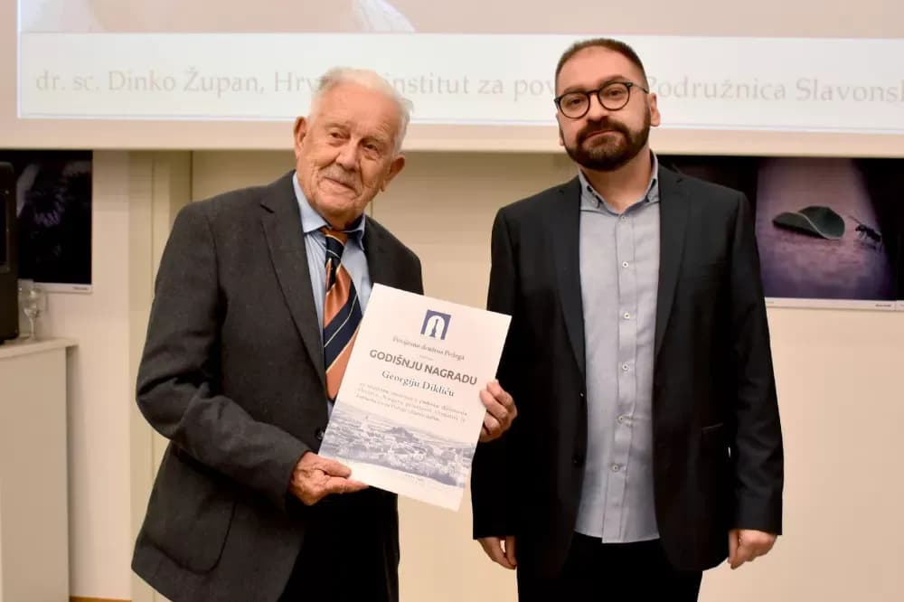 Svečana godišnja skupština Povijesnoga društva Požega: Georgije Diklić primio je Godišnju nagradu