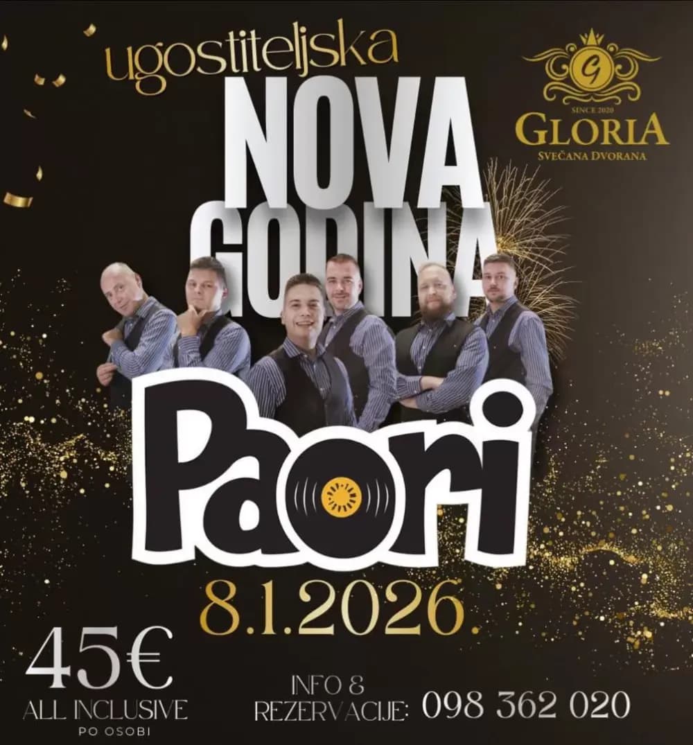 Ugostitelji dočekuju Novu godinu s odgodom i to ovog četvrtka u Gloriji - pridružite se!