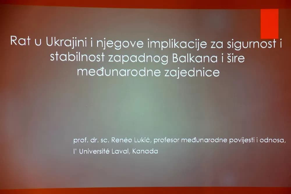 Povjesničar Reneo Lukić održao je predavanje o ratu u Ukrajini