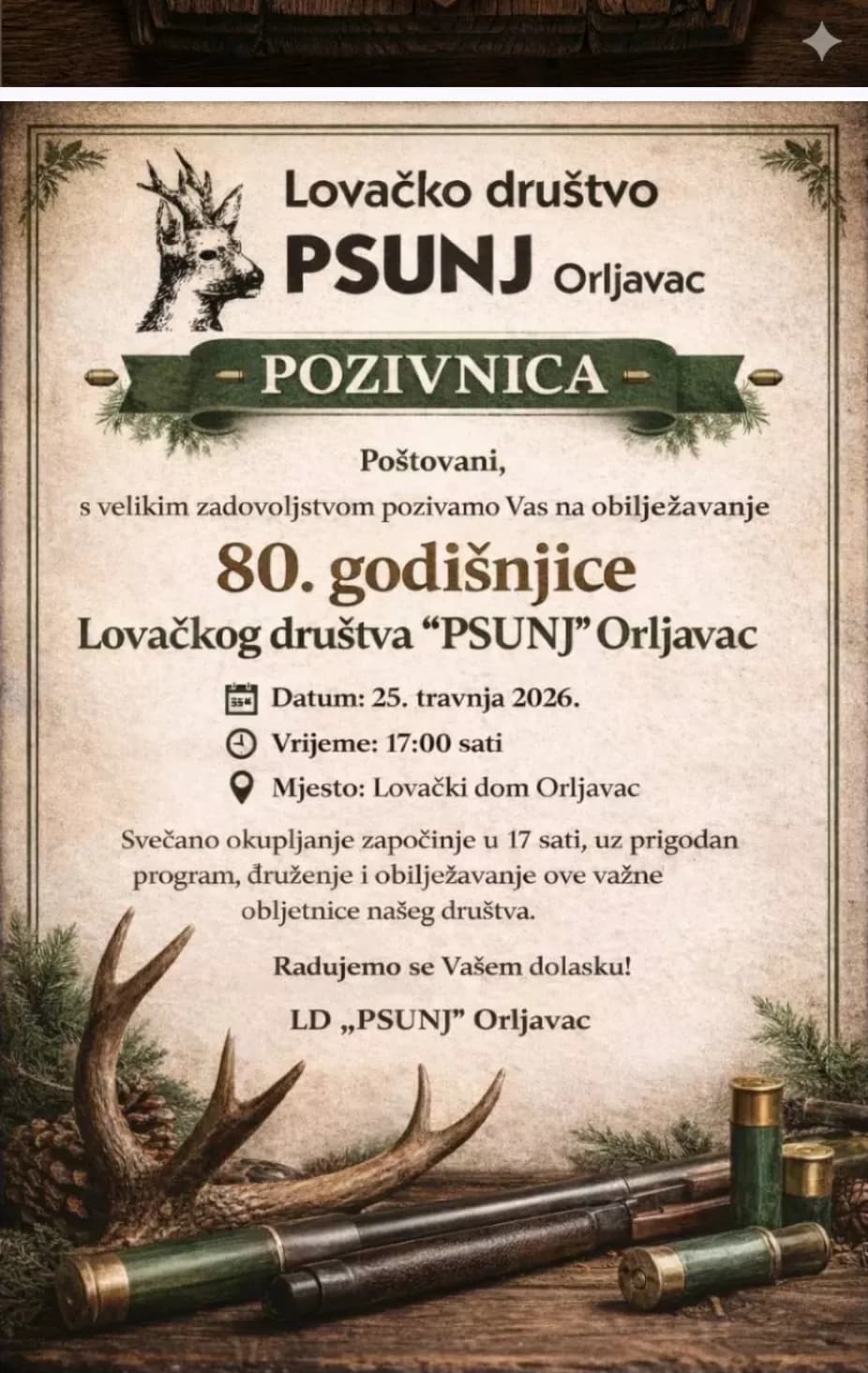 Lovci pleterničke Šljuke i orljavačkog Psunja imaju jubileje