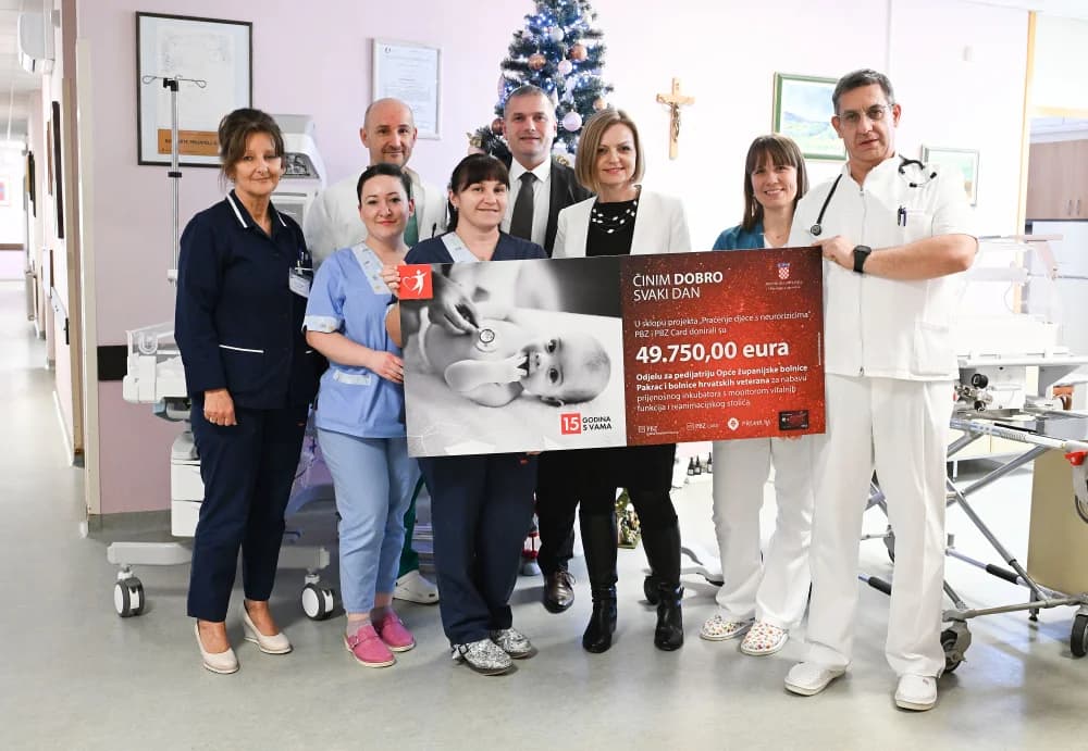 PBZ grupa uručila 80. donaciju: gotovo 50.000 eura Odjelu za pedijatriju pakračke bolnice