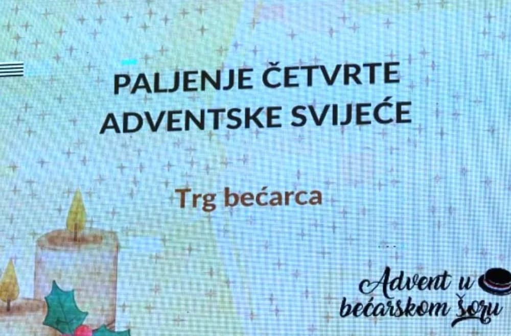 Paljenje četvrte adventske svijeće u Pleternici i uprizorenje živih jaslica