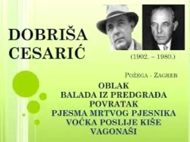 NA DANAŠNJI JE DAN ROĐEN DOBRIŠA CESARIĆ Majstor poetske riječi i jedan od najvećih suvremenih hrvatskih pjesnika