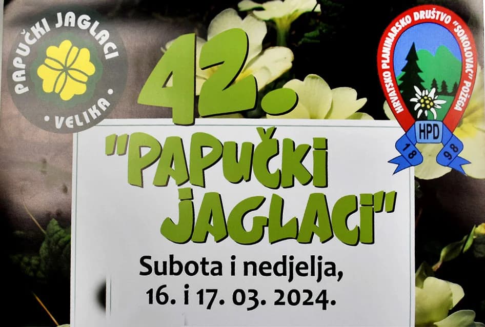 PAPUČKI JAGLACI 2024.: Pohod stotina planinara i ljubitelja prirode po šest staza slavonske planine