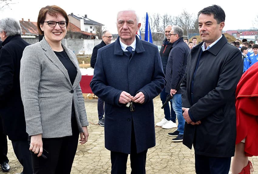 Polaganjem kamena temeljca započela izgradnja nove zapadne tribine na stadionu Nogometnog kluba Slavonije