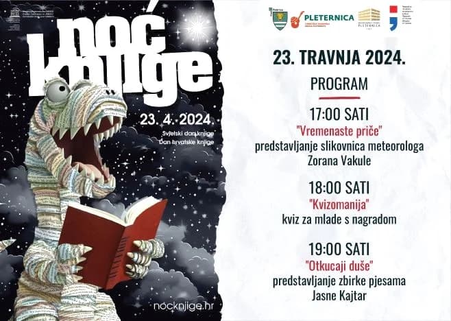UZ ZANIMLJIVOG GOSTA VEČERAS „NOĆ KNJIGE“ U PLETERNIČKOJ KNJIŽNICI: Sadržajan program za djecu i odrasle