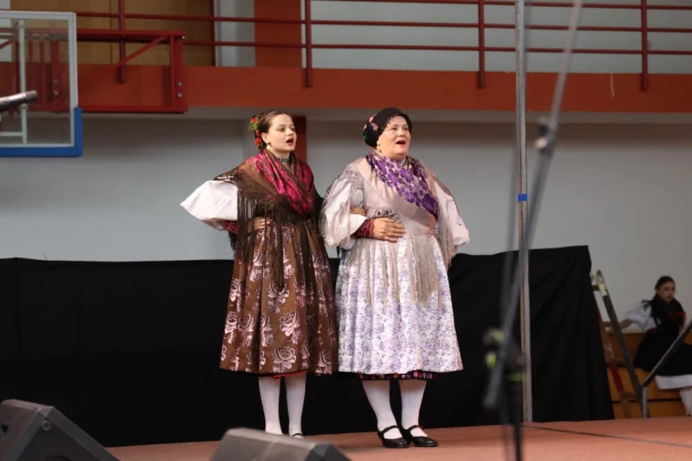 (FOTO-VIDEO) Pjesme, kola i običaji izvelo pet kulturno-umjetničkih društava iz dvije slavonske županije