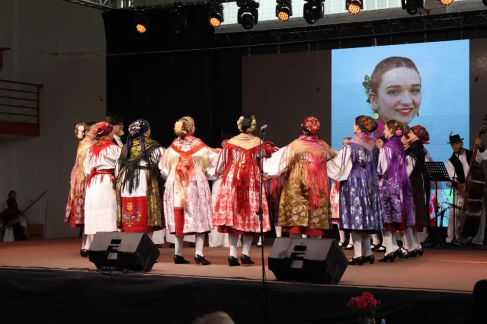 (FOTO-VIDEO) Pjesme, kola i običaji izvelo pet kulturno-umjetničkih društava iz dvije slavonske županije