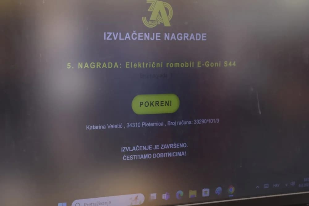 Automobil u nagradnoj igri tvrtke Alles osvojila Ivana Mjertan iz Požege