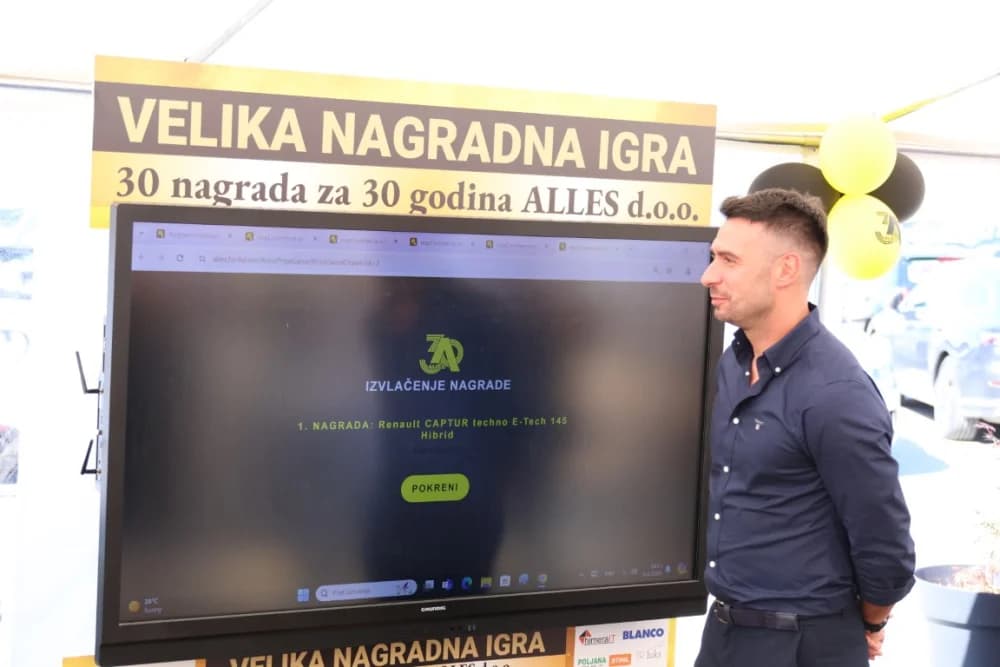 Automobil u nagradnoj igri tvrtke Alles osvojila Ivana Mjertan iz Požege