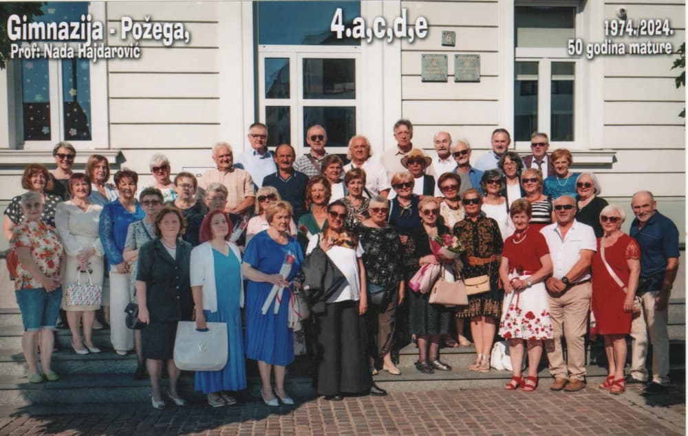 GENERACIJA NA OKUPU: Pola stoljeća nakon mature učenici četiri razreda požeške Gimnazije zajedno slavila jubilej