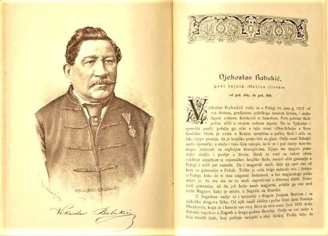 Požežanin Vjekoslav Babukić - istaknuti hrvatski jezikoslovac, preporoditelj i znanstvenik, rođen u lipnju 1812.
