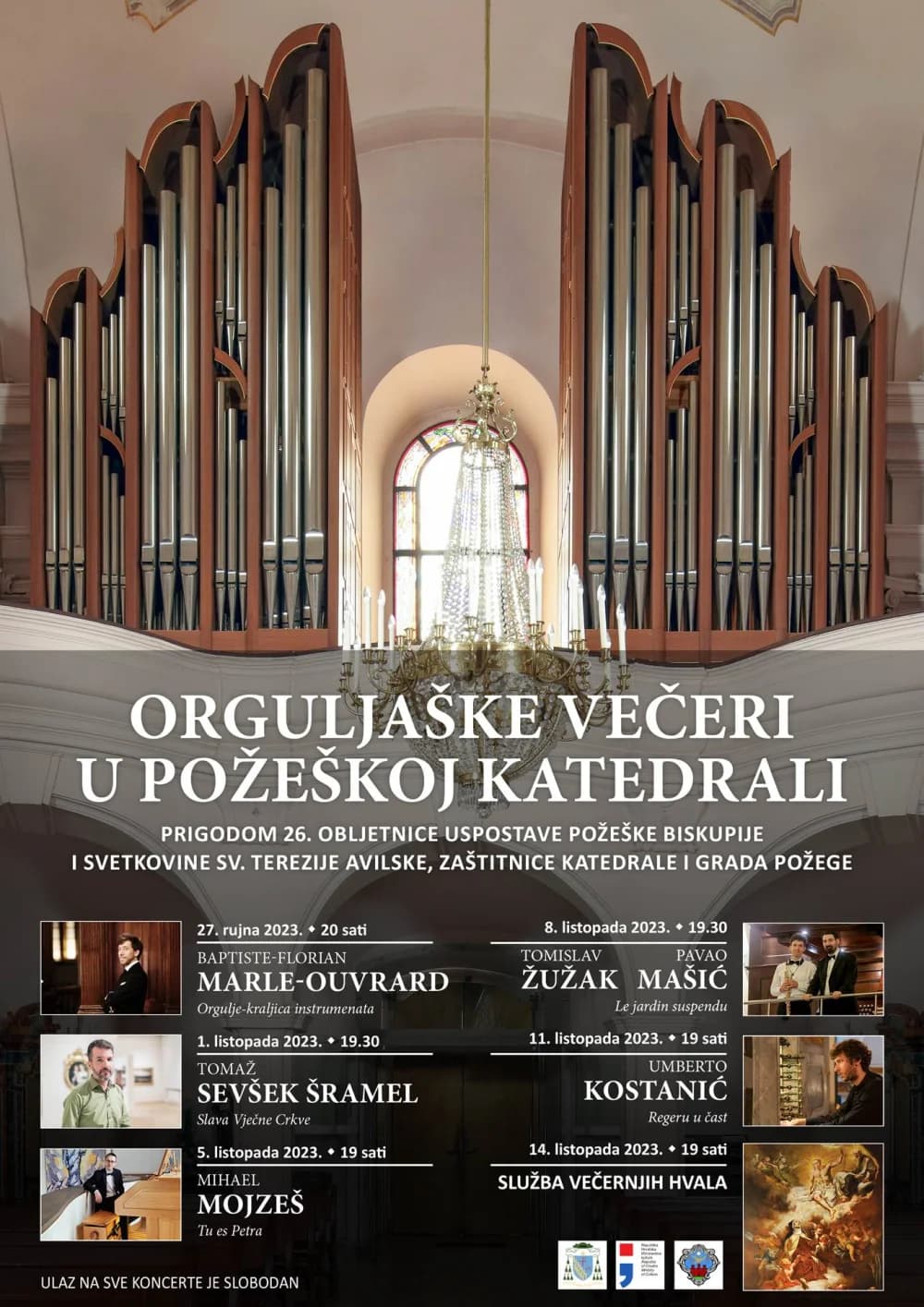 /NAJAVA/ Orguljaške večeri u požeškoj Katedrali