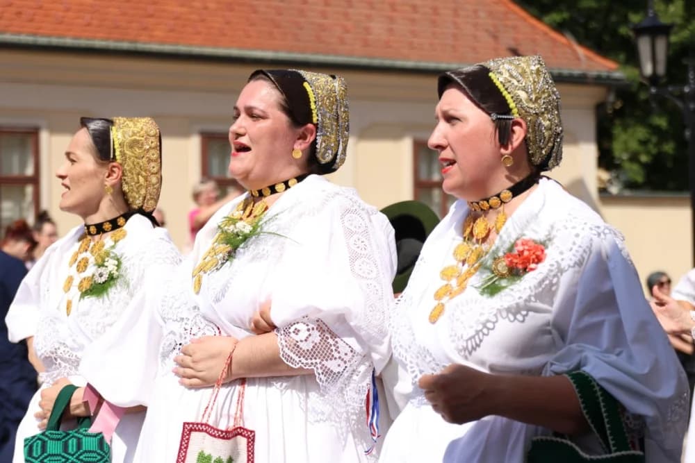 /VELIKA FOTOGALERIJA/ Ljepota tradicije i bogatstvo narodnih običaja dočarana na 58. Đakovačkim vezovima