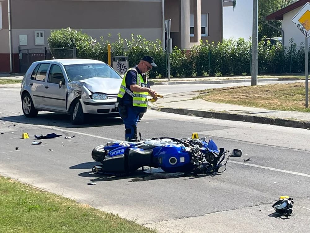 /FOTO/ Danas još jedna prometna nesreća u Požeštini: Ozlijeđeni motociklist prevezen u požešku bolnicu