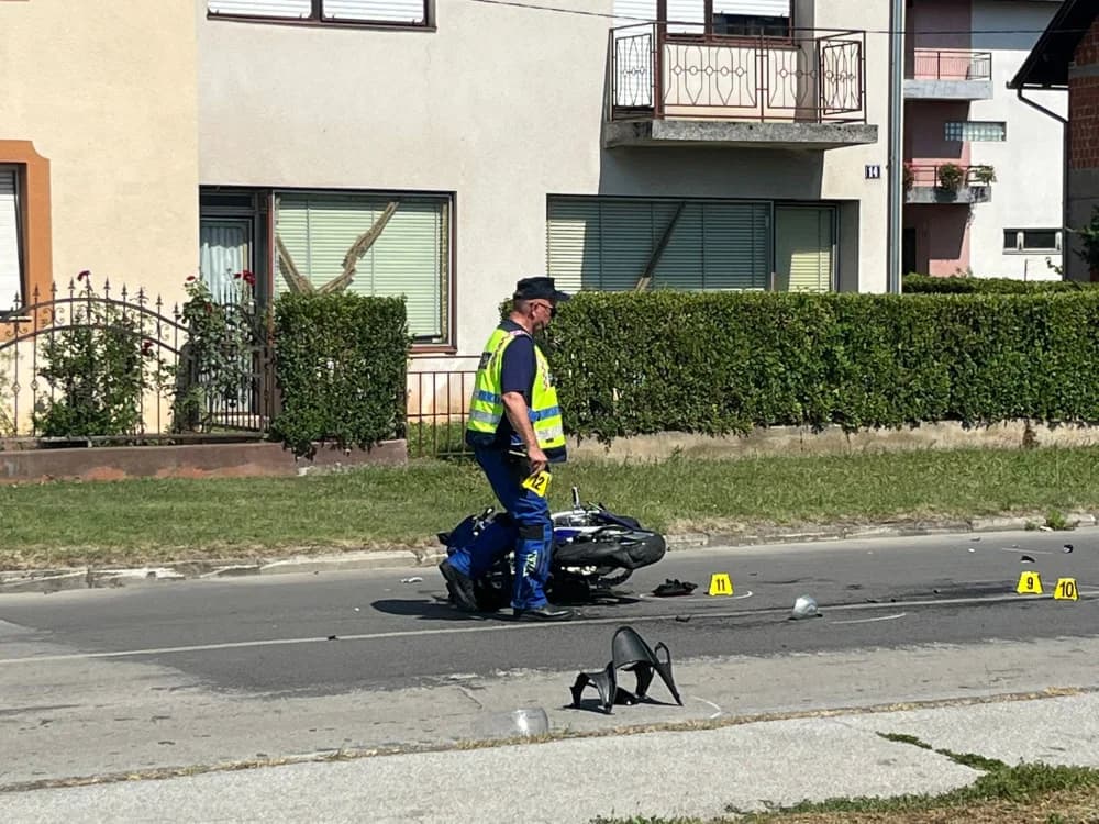 /FOTO/ Danas još jedna prometna nesreća u Požeštini: Ozlijeđeni motociklist prevezen u požešku bolnicu