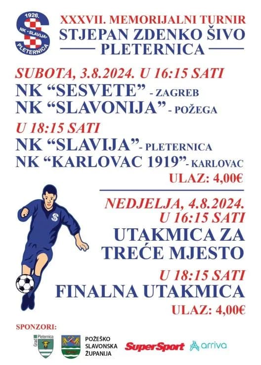 U Pleternici 3. i 4. kolovoza 37. Memorijalni nogometni turnir „Stjepan Zdenko Šivo“