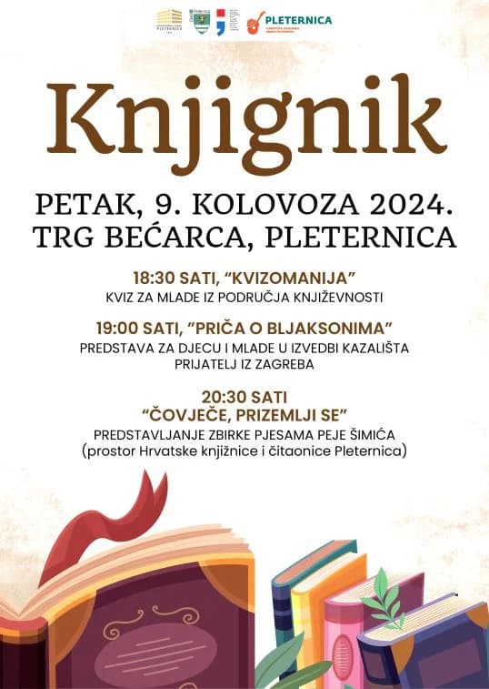 [NAJAVA] Kviz za mlade, predstava za djecu i promocija zbirke pjesama Peje Šimića