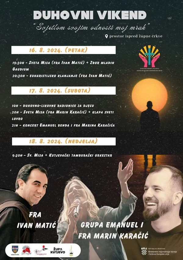 Pred nama je Duhovni vikend u Kutjevu, duhovne obnove, radionice, koncert...
