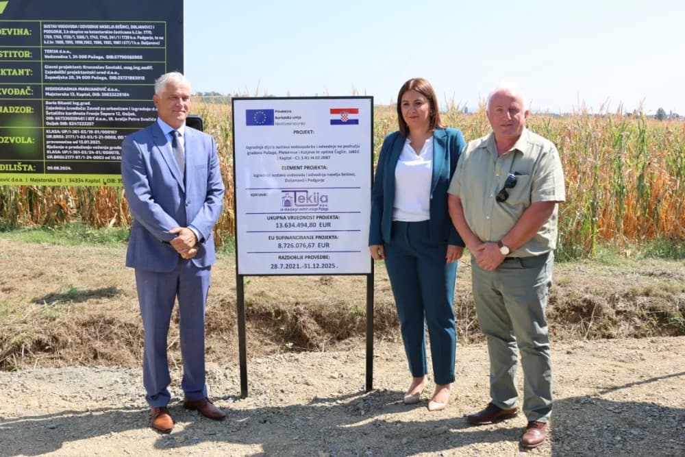 Započela izgradnja sustava vodovoda i odvodnje za naselja Bešinci, Doljanovci i Podgorje: „Svi građani zaslužuju imati vodoopskrbu i odvodnju u 21. stoljeću“