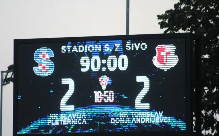 U burnoj završnici Slavija i Tomislav iz Donjih Andrijevaca podijelili bodove