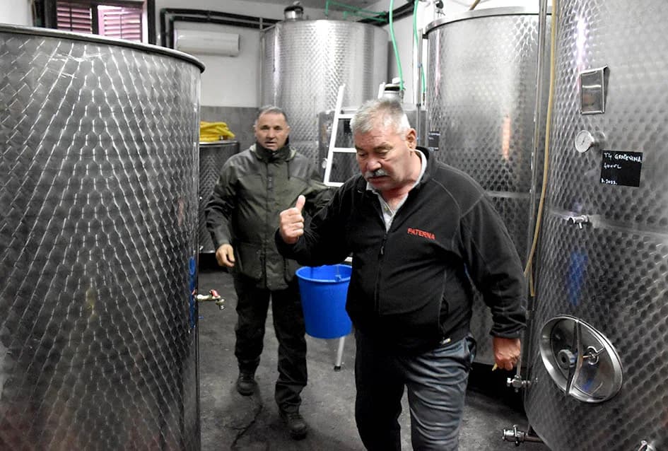 VINOGRADARSTVO I PODRUMARSTVO MIHALJ IZ KUTJEVA: Punjenje vina društveni događaj
