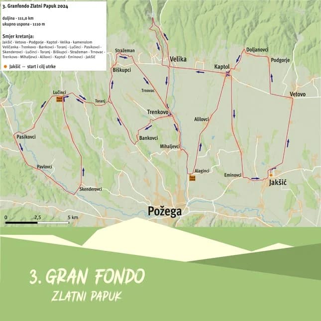 Gran Fondo Zlatni Papuk - treće izdanje utrke za sve ljubitelje bicikliranja u prirodi