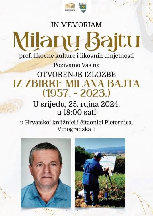 DANAS U PLETERNIČKOJ KNJIŽNICI: Otvorenje ʼIzložbe iz zbirke Milana Bajta (1957.-2023.)ʼ