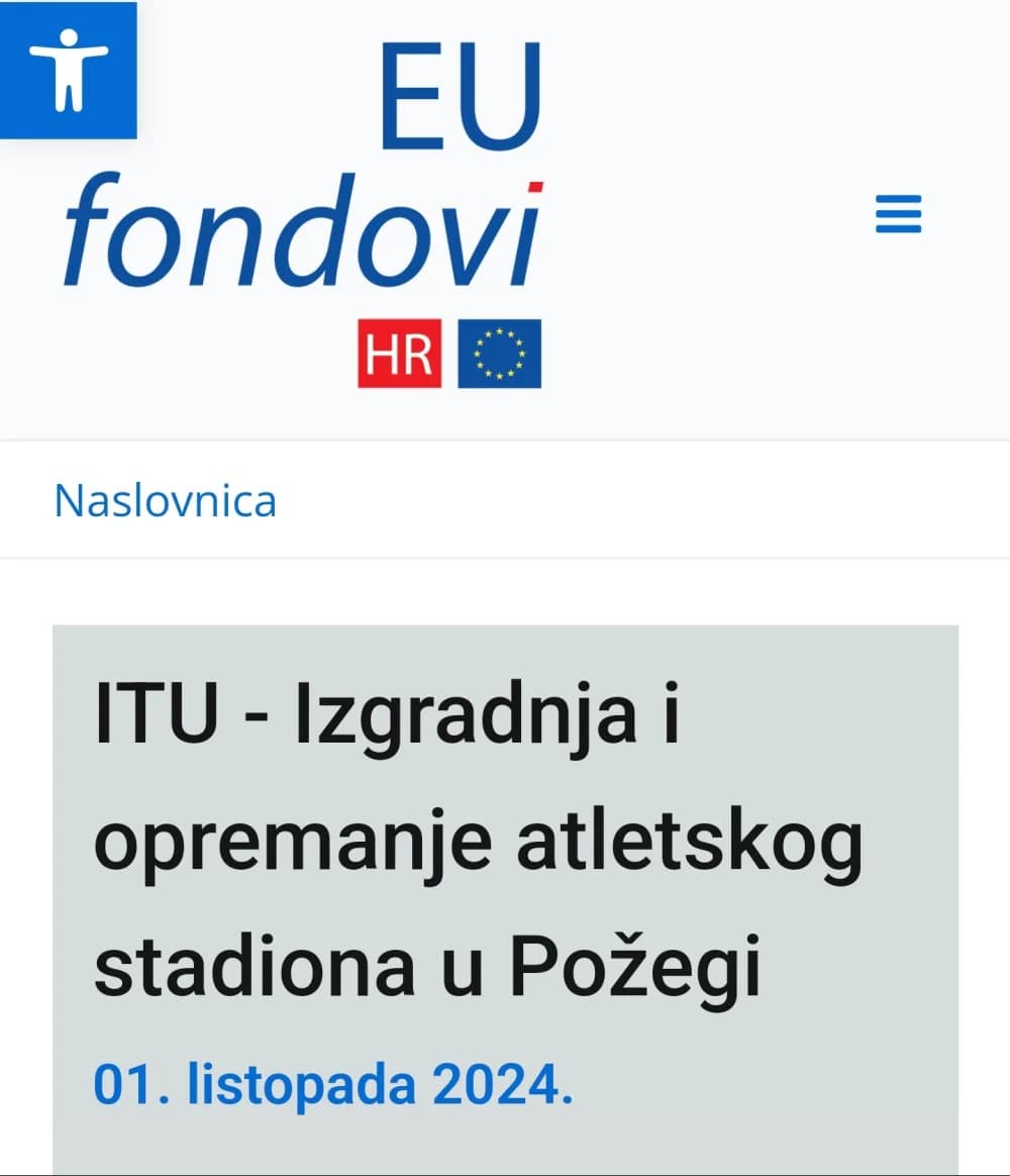 Izgradnja atletskog stadiona u Požegi počinje do kraja ove godine!