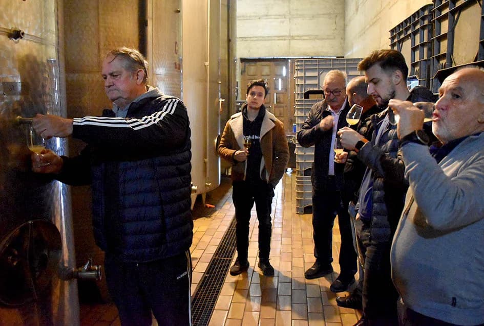 KUTJEVAČKI VINARI U POSJETU PODRUMU IVE ENJINGIJA: Uz kušanje mladih vina obilježen završetak berbe