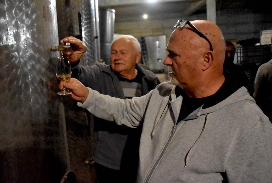 KUTJEVAČKI VINARI U POSJETU PODRUMU IVE ENJINGIJA: Uz kušanje mladih vina obilježen završetak berbe