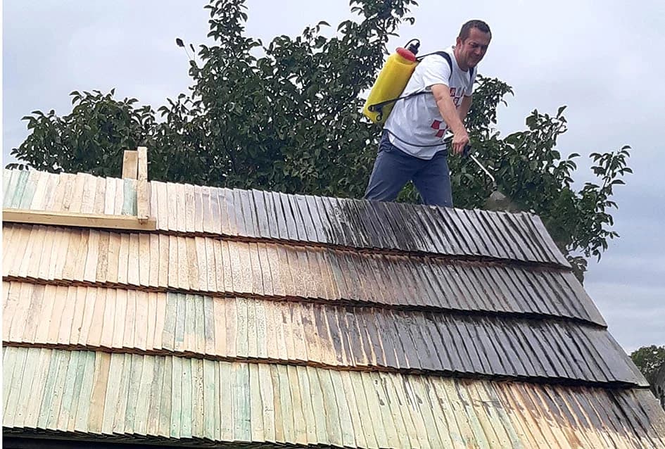 KLIMATOLOŠKA POSTAJA VIDIM U KUTJEVU: Šindra za motriteljsku kućicu