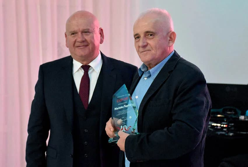 40 GODINA COLORA: Goran Šutalo primio priznanje HGK, a Tomislav Zeba nagradu tvrtke za 30 godina rada, te Blanka Zeba i Marinko Topić za 35 godina