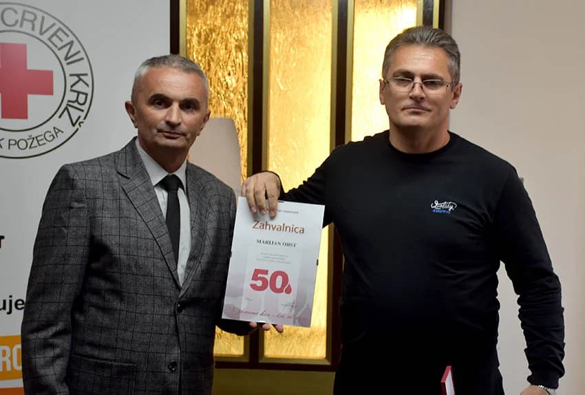 POŽEŽANI SVEČANO OBILJEŽILI DAN DARIVATELJA KRVI: Daruju sebe za druge - Zdenku Šojatu priznanje za 157 davanja