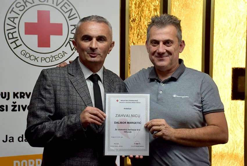 POŽEŽANI SVEČANO OBILJEŽILI DAN DARIVATELJA KRVI: Daruju sebe za druge - Zdenku Šojatu priznanje za 157 davanja
