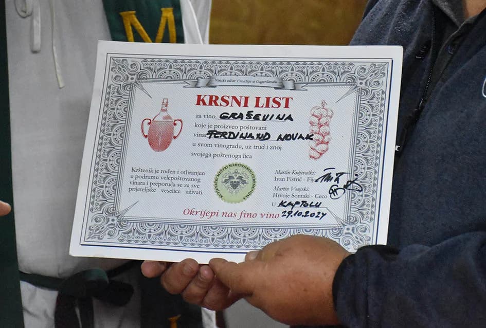 MARTINJE KOD FERDINANDA NOVAKA U KAPTOLU: Uz krštenje mošta slavio i rođendan