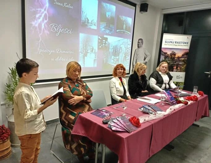 DOMOLJUBNA POEZIJA: U Zagrebu i Slunju promovirana zbirka pjesama „Bljesci“ Irene Kalan iz Bilica