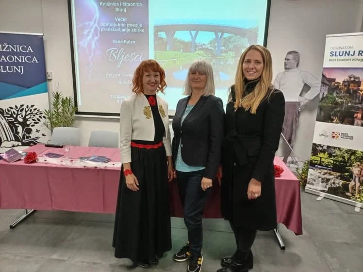 DOMOLJUBNA POEZIJA: U Zagrebu i Slunju promovirana zbirka pjesama „Bljesci“ Irene Kalan iz Bilica
