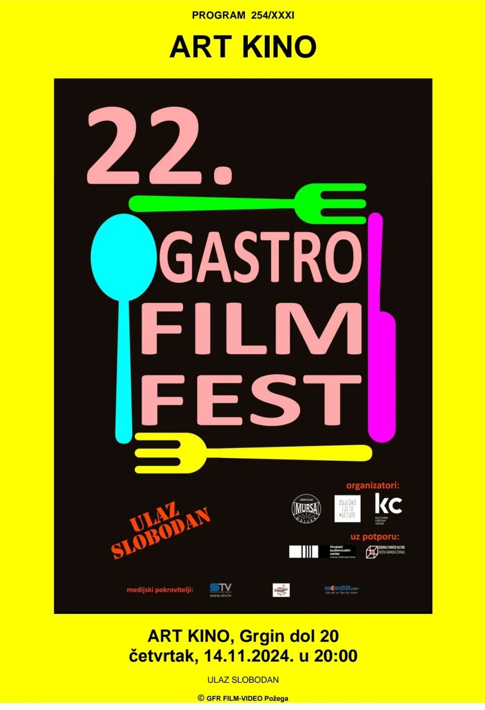 Filmovi osječkog Gastro film festa pred požeškom publikom