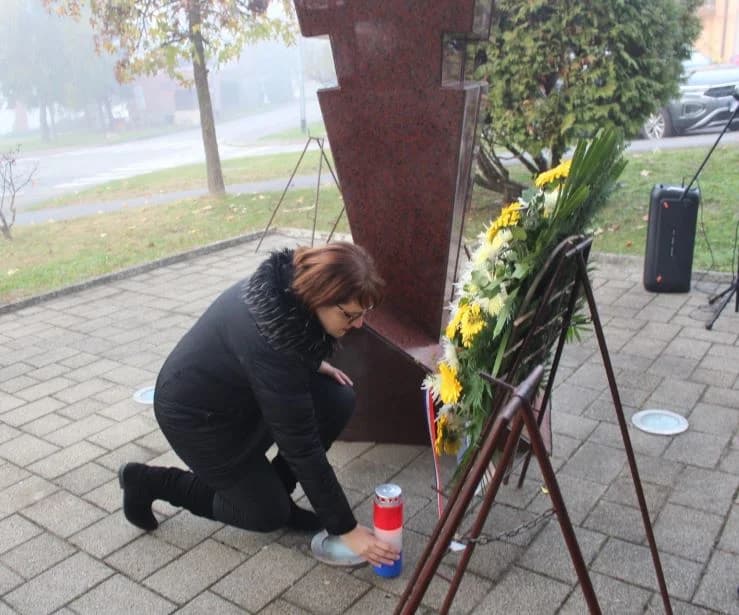 Položeni vijenci u Pleternici ispred spomen-obilježja hrvatskim braniteljima