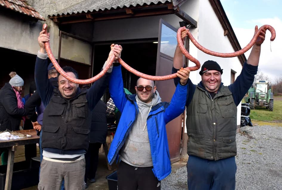 SLAVONSKA TRADICIJA OČUVANA U OBITELJI MARINCL IZ VETOVA: Jedno kolinje za tri obitelji
