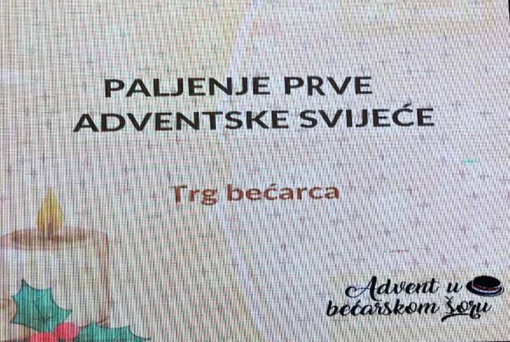 POČETAK ADVENTA U PLETERNICI: Na Trgu bećarca zapaljena prva adventska svijeća