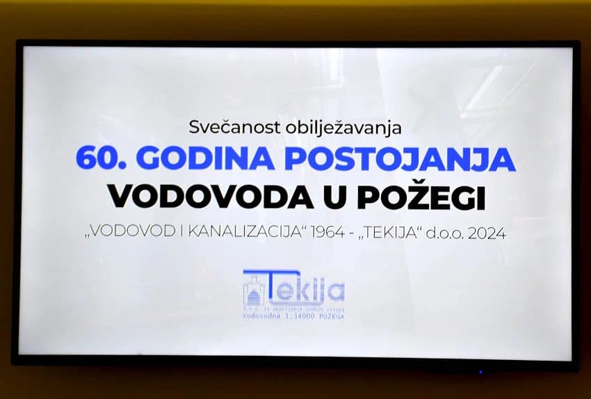 Svečanost tvrtke Tekija d.o.o. u prigodi obilježavanja 60. obljetnice vodovoda u Požegi