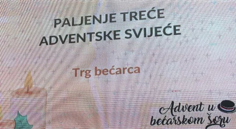 SUBOTNJI PLETERNIČKI ADVENT: Umirovljenici zapalili treću svijeću, u Bećarskom šoru lovački čobanac i Tamburaški sastav „Zlatna dolina“