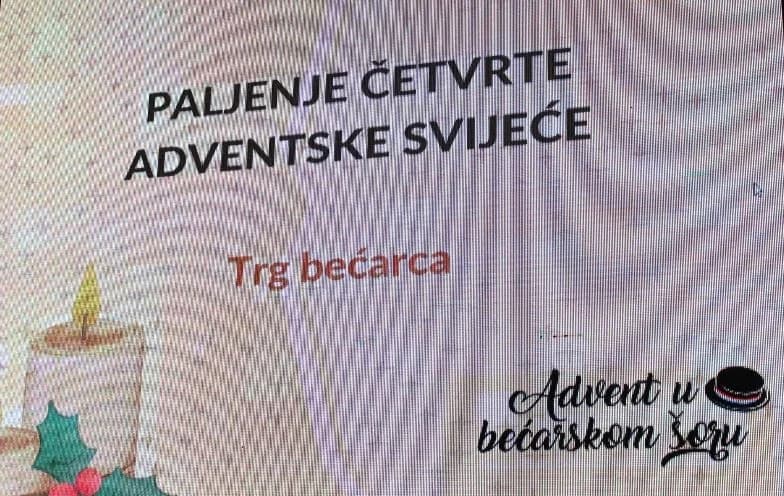 Uz uprizorenje živih jaslica zapaljena četvrta adventska svijeća na Trgu bećarca u Pleternici